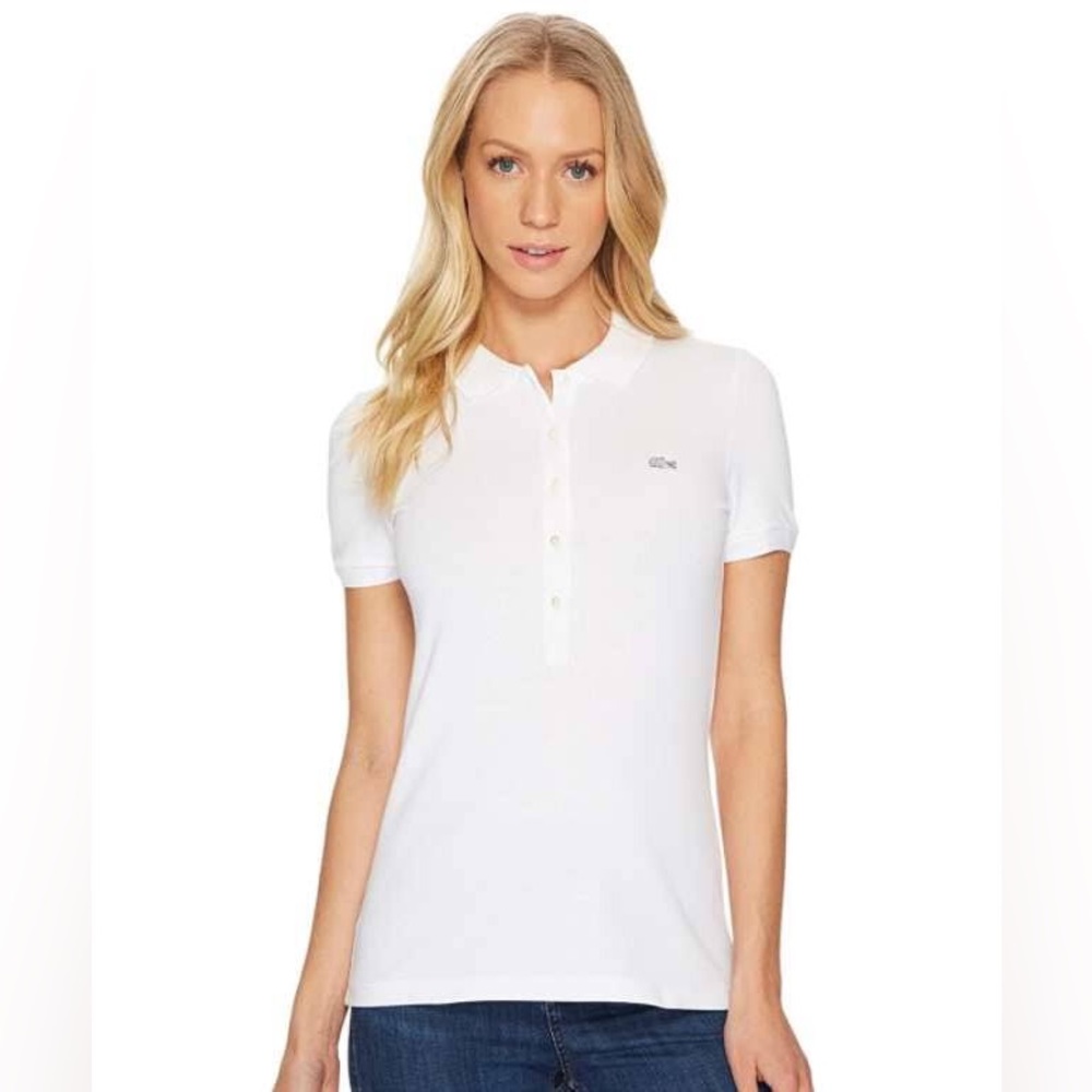 White Slim Fit Women’s Lacoste Polo